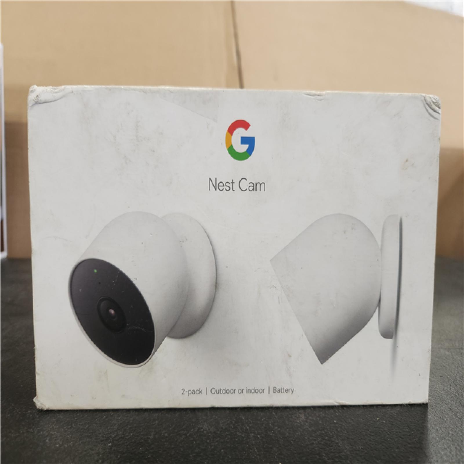 Phoenix AS-IS Google Nest Indoor/Outdoor Wireless Smart Security Camera (Battery) 2-Pack