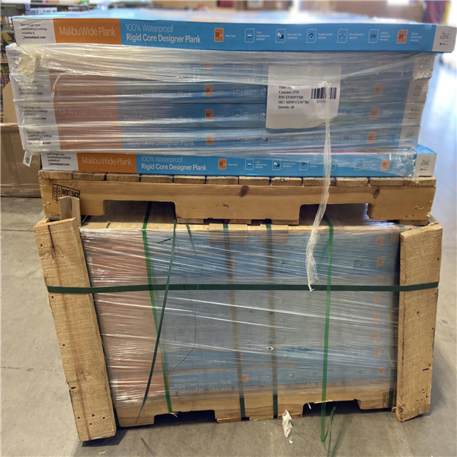 DALLAS LOCATION - Malibu Wide Plank French Oak Dorris 22 MIL 7.2 in. x 48 in. Click Lock Waterproof Luxury Vinyl Plank Flooring (19.12 sq. ft./case) PALLET -(70 UNITS)