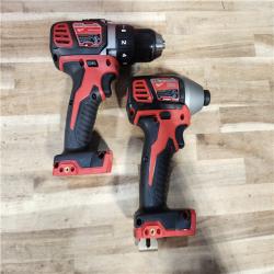 HOUSTON LOCATION - AS-IS Milwaukee 18V Lithium-Ion Cordless Drill Driver/Impact Driver Combo Kit