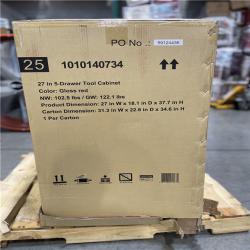 DALLAS LOCATION - HUSKY Standard-Duty 27 in. W x 18 in. D 5-Drawer Red Rolling Tool Cabinet