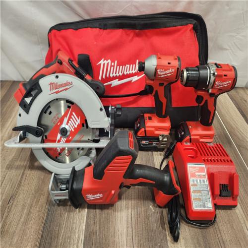 AS-IS- Milwaukee M18 4-Tool Combo Kit
