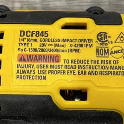 AS-IS DEWALT 20-Volt Maximum XR Lithium-Ion Cordless Brushless 1/4 in. 3-Speed Impact Driver Kit