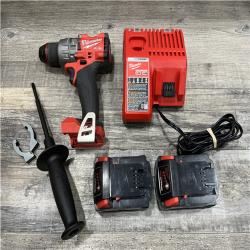 AS-IS Milwaukee FUEL 18V Lithium-Ion Brushless Cordless 1/2 in. Hammer Drill Driver Kit