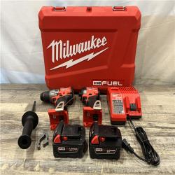 AS-IS Milwaukee FUEL 18V Lithium-Ion Brushless Cordless Hammer Drill and Impact Driver Combo Kit