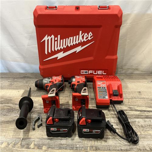 AS-IS Milwaukee FUEL 18V Lithium-Ion Brushless Cordless Hammer Drill and Impact Driver Combo Kit