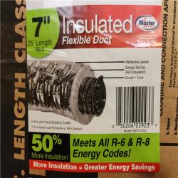 Phoenix NEW Master Flow 7 in. x 25 ft. Insulated Flexible Duct R8 Silver Jacket Pallet (18-Boxes)