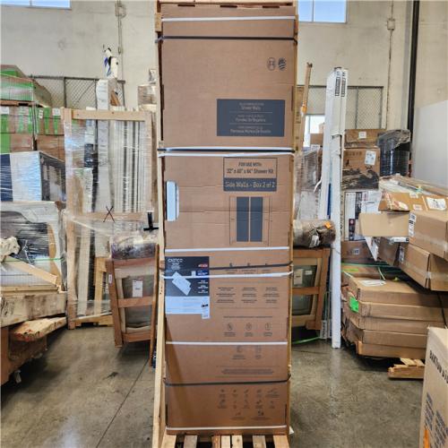 Phoenix Location NEW CASTICO Carrara 32 in. x 60 in. x 84 in. Solid Composite Stone Alcove Shower Kit with Walls