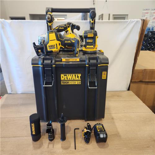 AS-IS- DEWALT 20V Lithium-Ion Cordless 6-Tool Combo Kit with 5.0 Ah and 2.0 Ah Batteries  Charger and Tough System 2.0 Rolling Toolbox