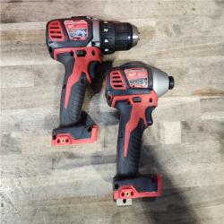 HOUSTON LOCATION - AS-IS Milwaukee 18V Cordless Brushed 2-Tool Drill/Driver and Impact Driver Kit