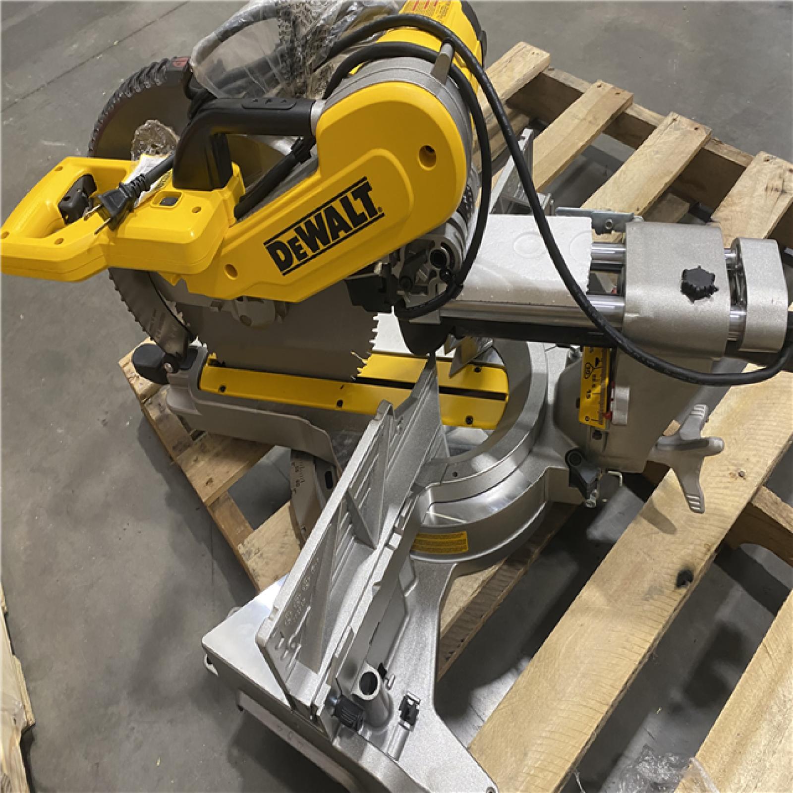 As-Is- DEWALT 15 Amp Corded 12 in. Double Bevel Sliding Compound Miter Saw