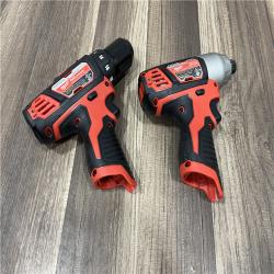 GOOD  Milwaukee M12 12V Lithium-Ion Cordless Drill Driver/Impact Driver Combo Kit with Two 1.5Ah Batteries, Charger and Bag (2-Tool)