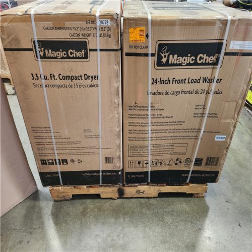 Phoenix NEW Magic Chef 24 in. Washer and Dryer Combo with 2.3 cu. ft. Front Load Washer & 3.5 cu. ft Heat Pump Electric Dryer