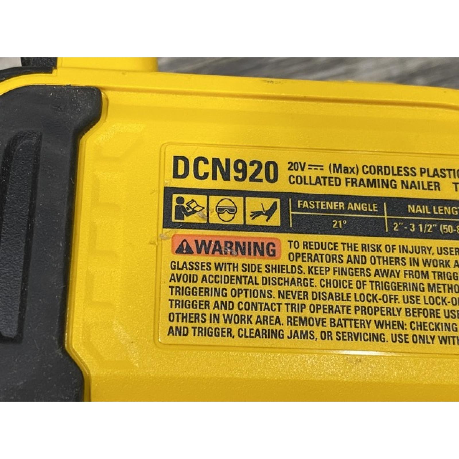 AS-IS DEWALT 20-Volt 21° Cordless Framing Nailer (Tool-Only)