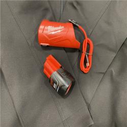 AS-IS Milwaukee Men's X-Large 12-Volt Lithium-Ion Cordless Tough Shell Black Heated Jacket Kit