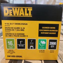 Phoenix NEW 6 Pack DEWALT 1 in. x 1 in. x 16-Gauge Galvanized Wide Crown Construction Staple (2000 per Pack) (72- Total  RV: $2 550)