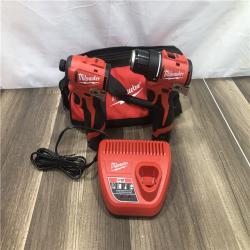 AS-IS Milwaukee 12-Volt Lithium-Ion Brushless Cordless Subcompact Drill and Impact Driver Combo Kit