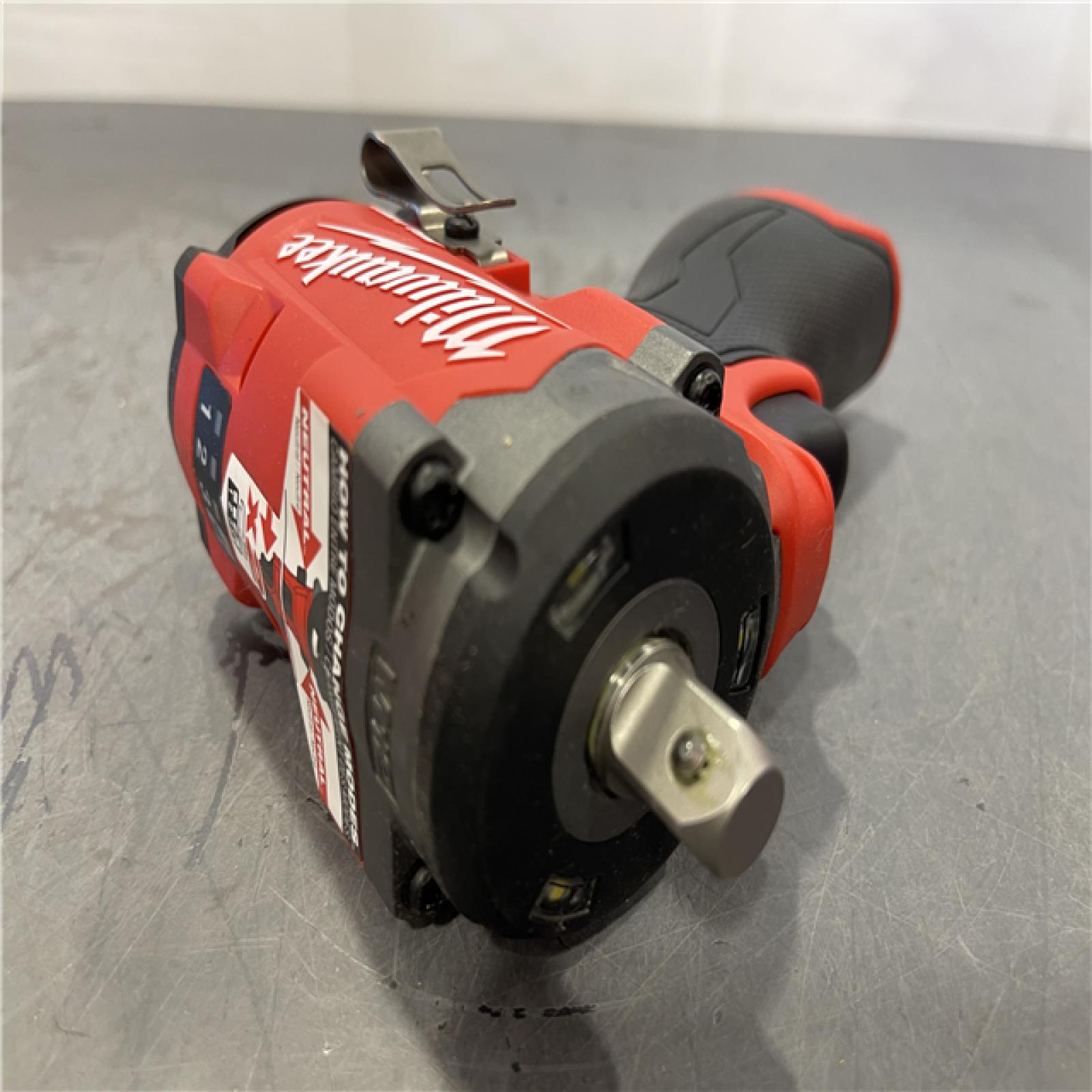 AS-IS - Milwaukee M12 FUEL 12V Lithium-Ion Brushless Cordless Stubby 1/2 in. Impact Wrench with Pin Detent