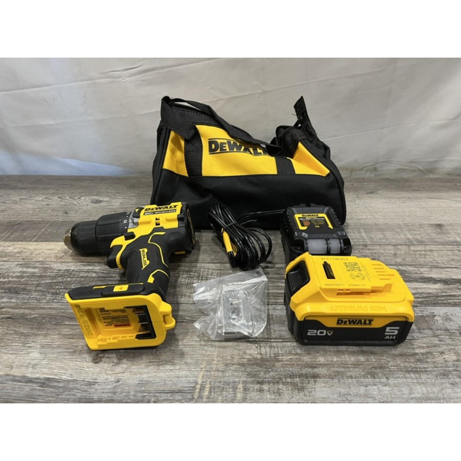 AS-IS DEWALT ATOMIC 20V Lithium-Ion Cordless 1/2 in. Hammer Drill Kit