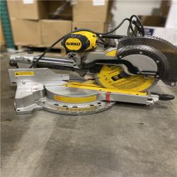 As-Is- DEWALT 15 Amp Corded 12 in. Double Bevel Sliding Compound Miter Saw