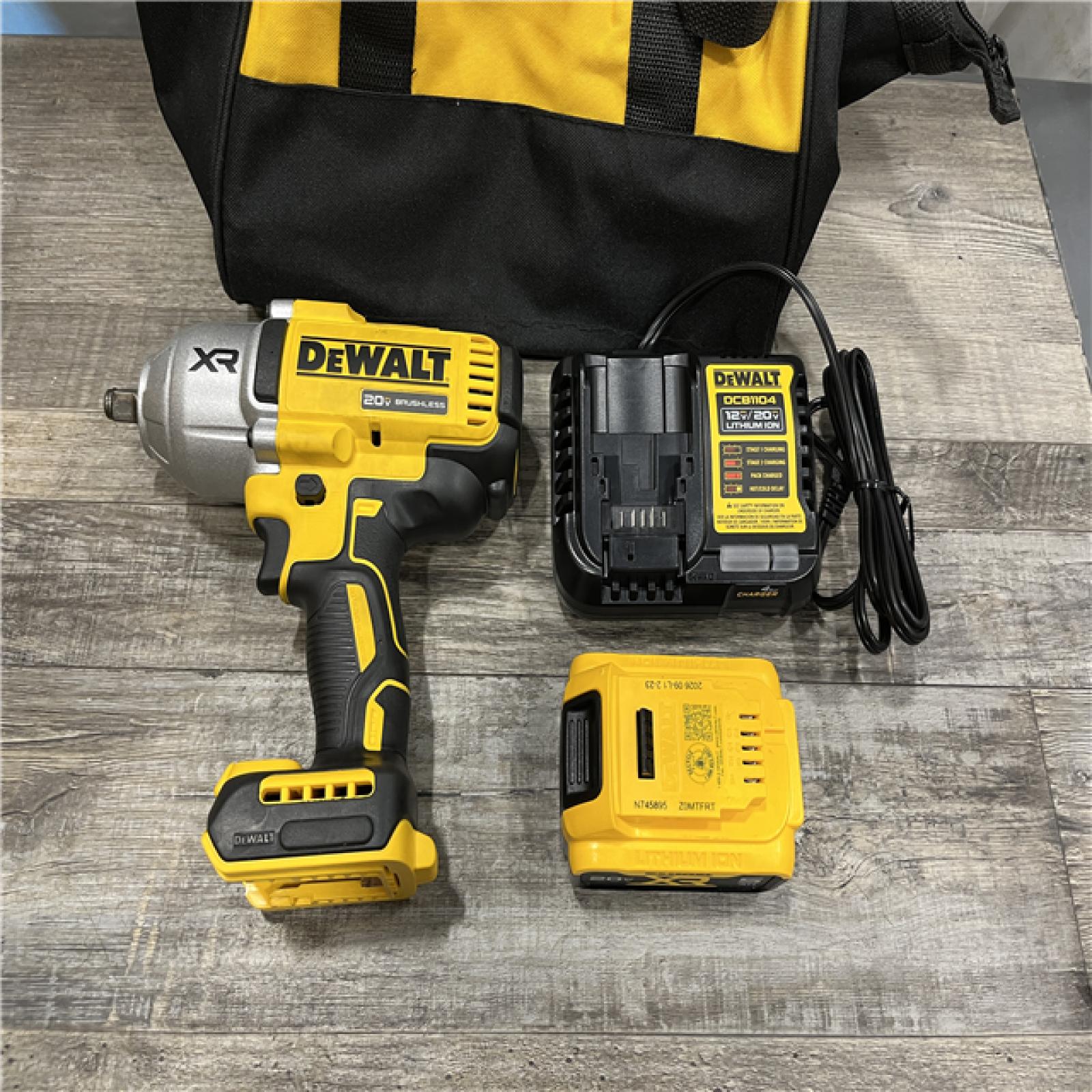 AS-IS DEWALT 20V MAX Lithium-Ion Cordless 1/2 in. Impact Wrench Kit