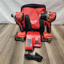 AS-IS- Milwaukee M18 Compact Brushless 2-Tool Combo Kit