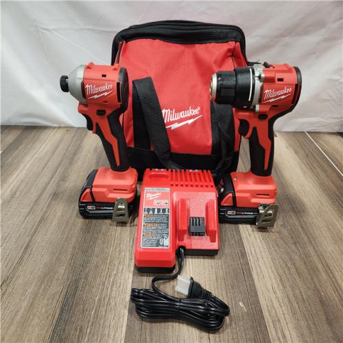 AS-IS- Milwaukee M18 Compact Brushless 2-Tool Combo Kit