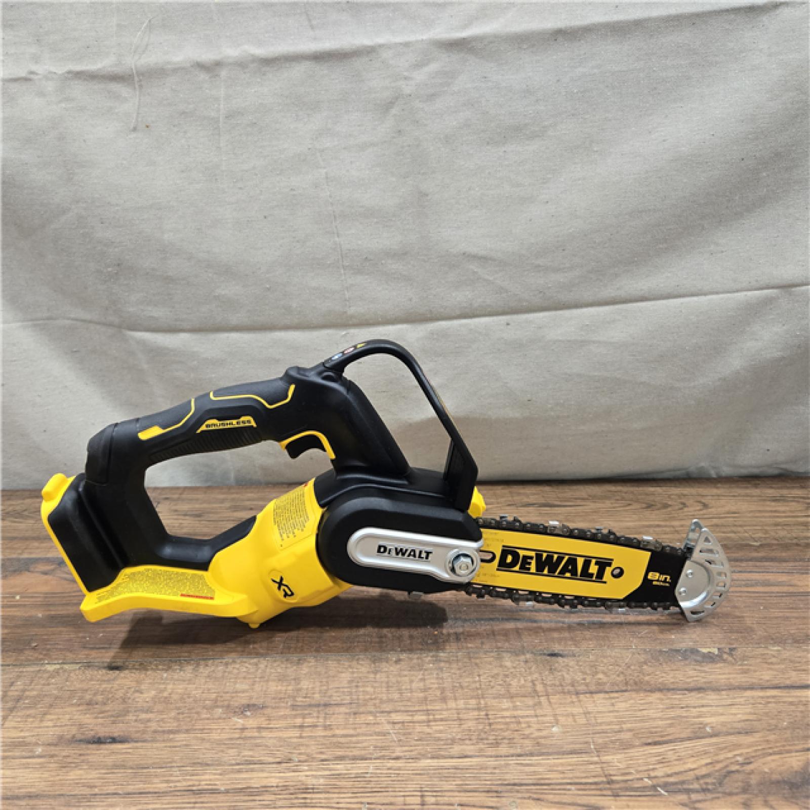 AS-IS DEWALT 20V MAX 8 in. Brushless Cordless Battery Powered Pruning Chainsaw (Tool Only)