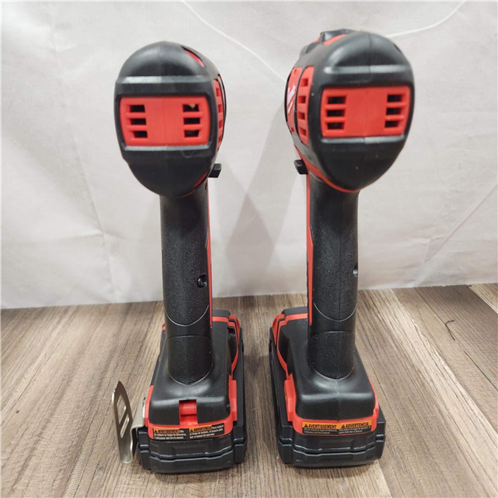 AS-IS- Milwaukee 18V Cordless Brushed 2-Tool Drill/Driver and Impact Driver Kit