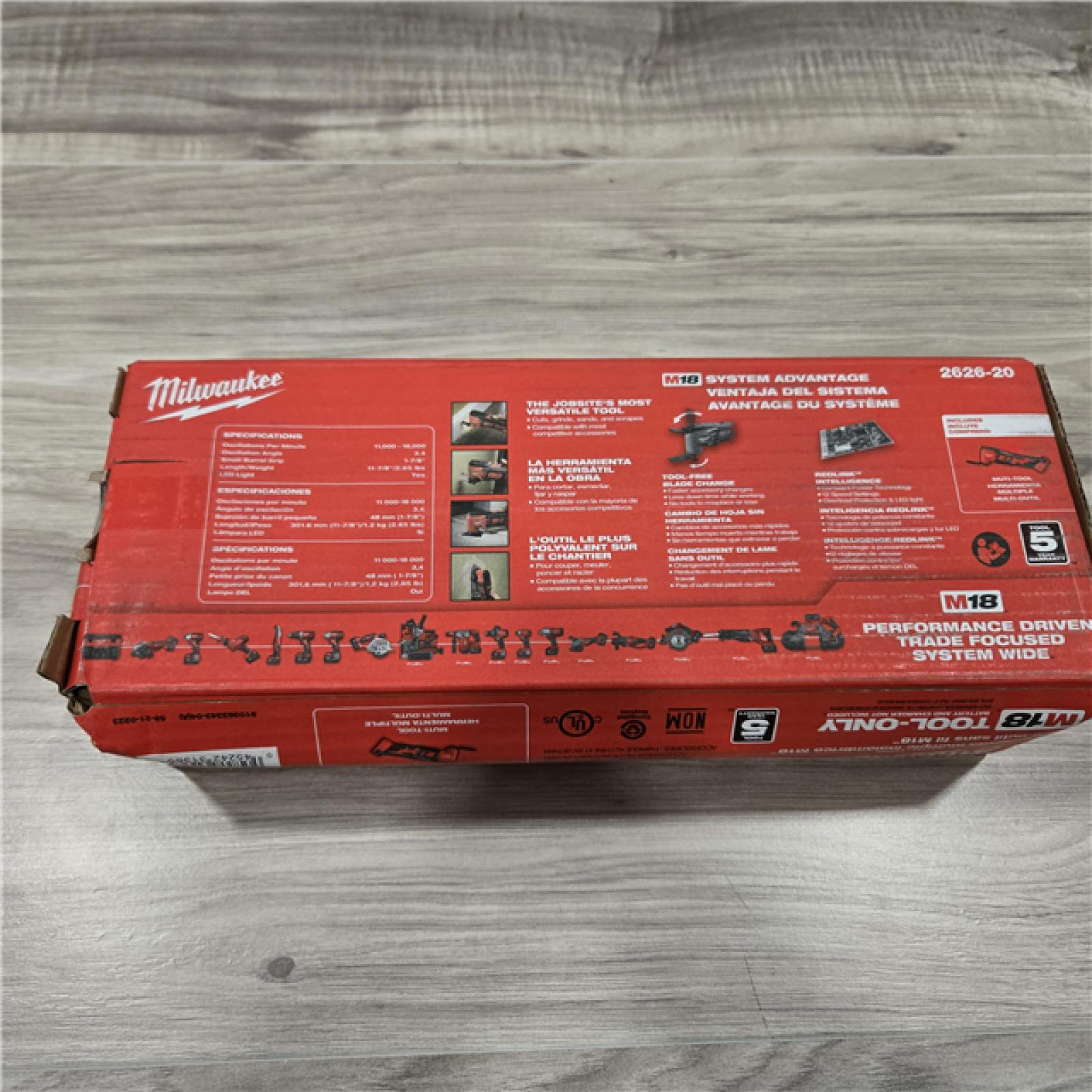 NEW! - Milwaukee 2626-20 M18 Lithium-Ion Cordless Multi-Tool (Tool Only)