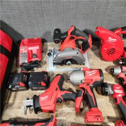 HOUSTON LOCATION - AS-IS Milwaukee 18-Volt Lithium-Ion Cordless (9-Tool) Combo Kit