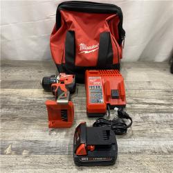 AS-IS Milwaukee 18V Lithium-Ion Brushless Cordless 1/2 in. Compact Drill/Driver Kit