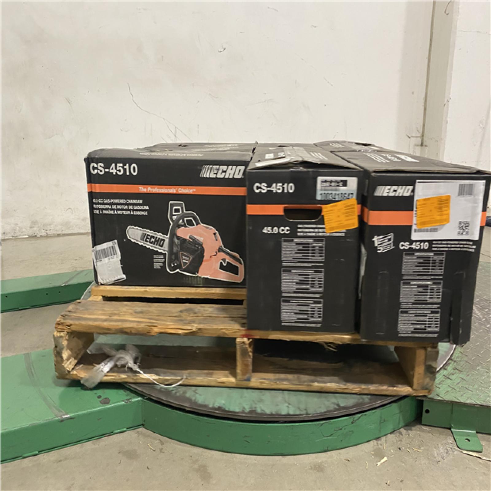 Dallas Location -NEW- ECHO 18 in. 45.0 cc Gas 2-Stroke Rear Handle Chainsaw(Lot Of 7)