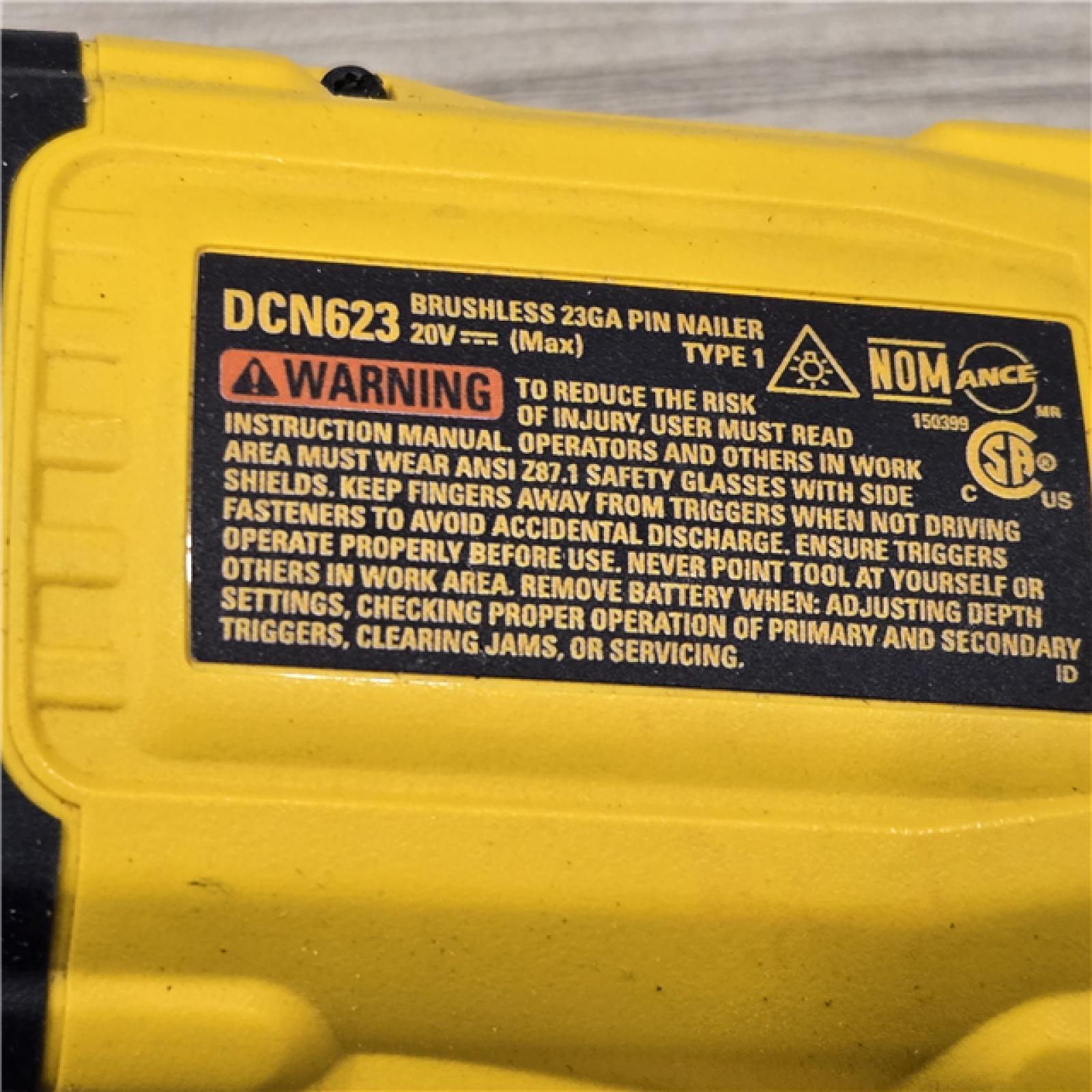 AS-IS DeWalt DCN623D1 20V MAX Atomic Compact Cordless Pin Nailer Kit