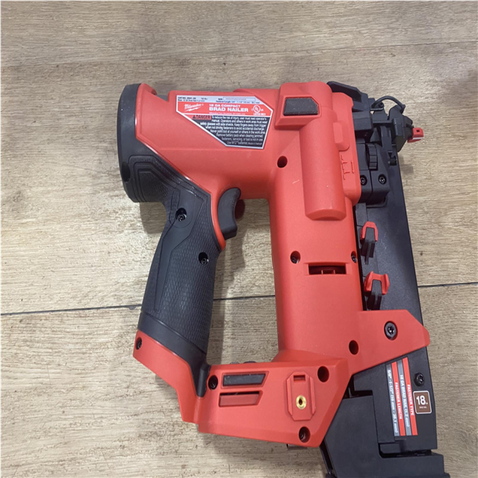 AS-IS Milwaukee FUEL 12-Volt Lithium-Ion Brushless Cordless 18-Gauge 1-1/2 in. Compact Brad Nailer (Tool Only)