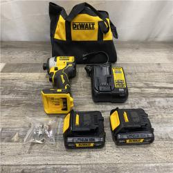 AS-IS DEWALT ATOMIC 20V MAX Lithium-Ion Brushless Cordless Compact 1/4 Impact Driver Kit