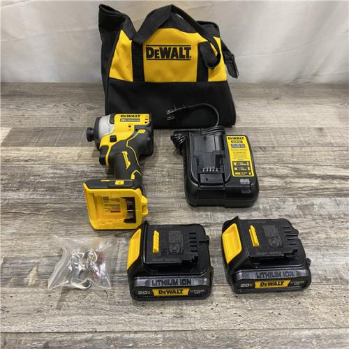 AS-IS DEWALT ATOMIC 20V MAX Lithium-Ion Brushless Cordless Compact 1/4 Impact Driver Kit