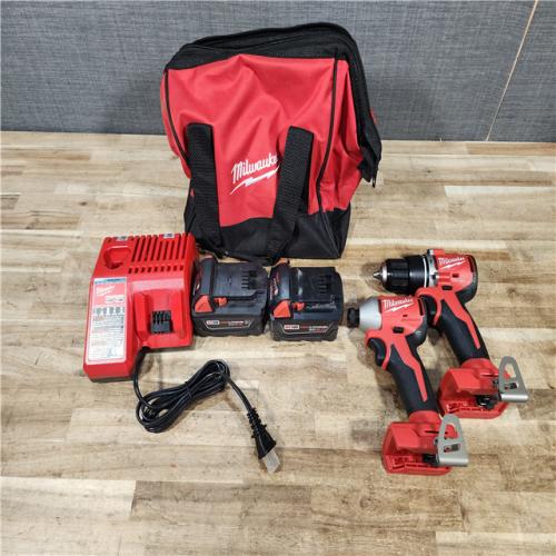HOUSTON LOCATION - AS - IS Milwaukee 2 Tool Combo Kit W/ (2) Battery & Charger