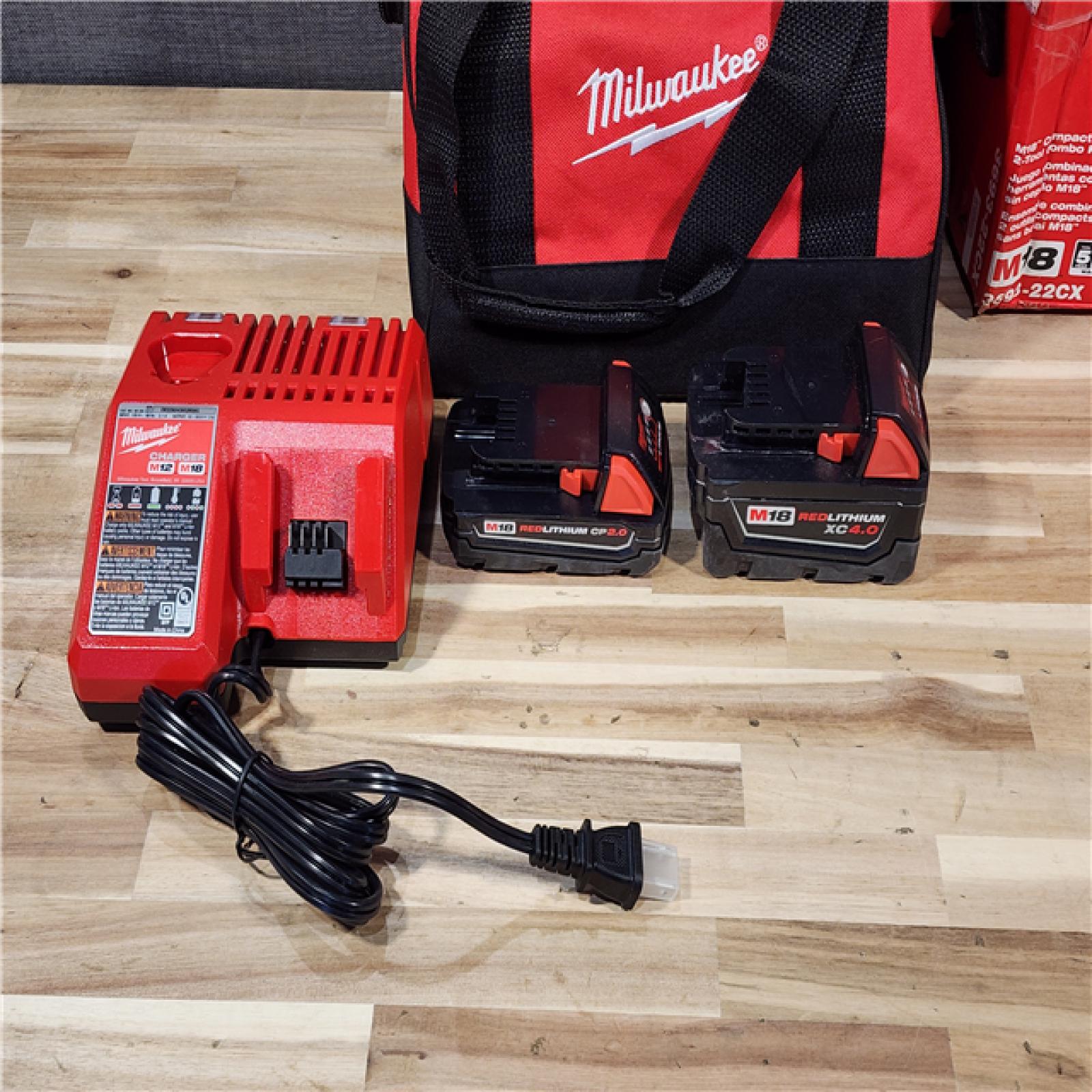 HOUSTON LOCATION - AS-IS Milwaukee 18-Volt Lithium-Ion Brushless Cordless Compact Hammer Drill/Impact Combo Kit