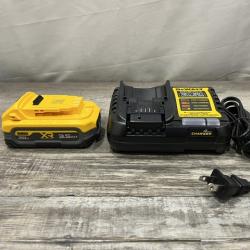 AS-IS DEWALT 20V MAX XR POWERSTACK Lithium-Ion Battery Starter Kit with 3.5Ah Battery and Charger