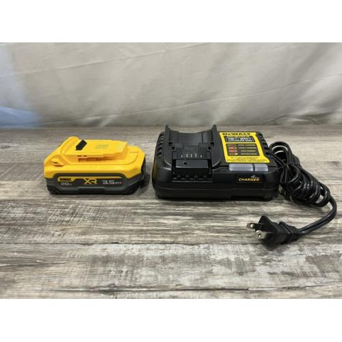 AS-IS DEWALT 20V MAX XR POWERSTACK Lithium-Ion Battery Starter Kit with 3.5Ah Battery and Charger
