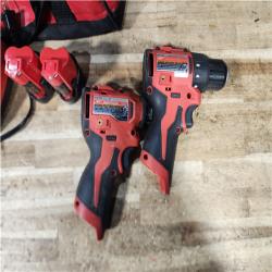 HOUSTON LOCATION - AS - IS Milwaukee 12-Volt Lithium-Ion Brushless Cordless Subcompact Drill and Impact Driver Combo Kit