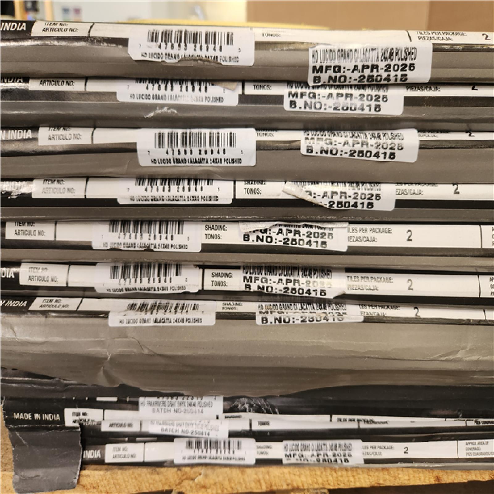 Phoenix NEW MSI Franrivers Gray Onyx Stone Look Polished Porcelain Tile 24 in. x 48 in.  Floor and Wall (192 sq. ft./12 Case)