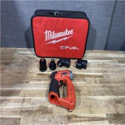 Houston Location AS-IS Milwaukee FUEL 12V Lithium-Ion Brushless Cordless 4-in-1 Installation 3/8 in. Drill Driver with 4 Tool Head (Tool-Only)