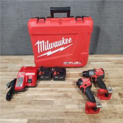 HOUSTON LOCATION - AS-IS Milwaukee FUEL 18V Lithium-Ion Brushless Cordless Hammer Drill and Impact Driver Combo Kit