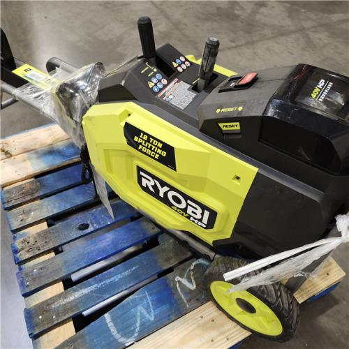 Dallas Location - As-Is RYOBI 40V  12-Ton  Log Splitter Kit - 4.0Ah Battery and Charger Included