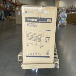 DALLAS LOCATION- AS-IS Husky Standard-Duty 52 in. W 10-Drawer Matte Cadet Gray Mobile Workbench Cabinet