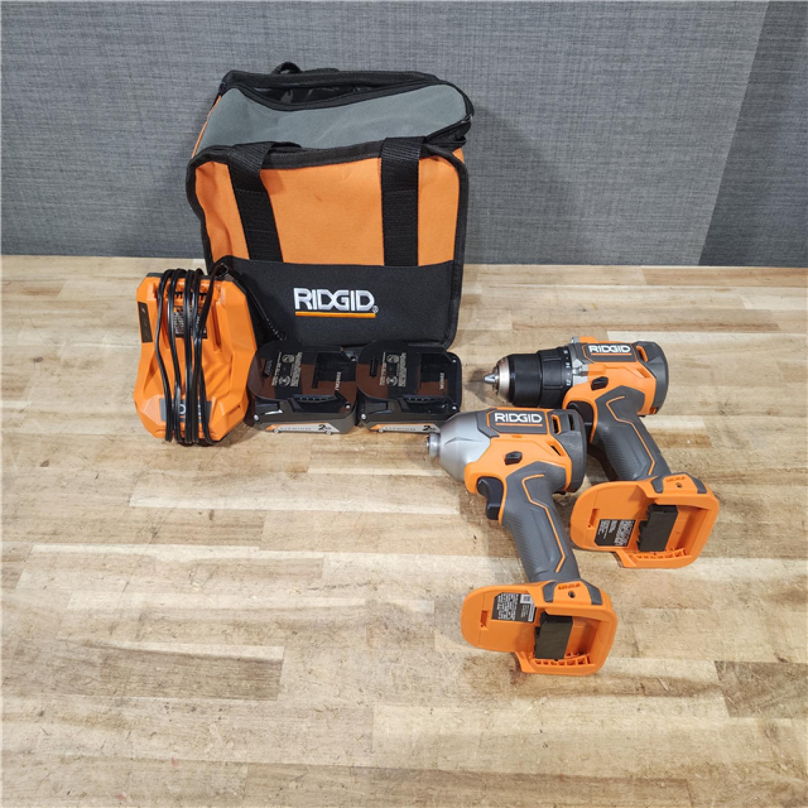 HOUSTON LOCATION - AS - IS RIDGID 18V Cordless Drill/Driver  Impact Driver 2-Tool Combo Ki