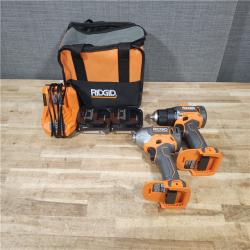 HOUSTON LOCATION - AS - IS RIDGID 18V Cordless Drill/Driver  Impact Driver 2-Tool Combo Ki