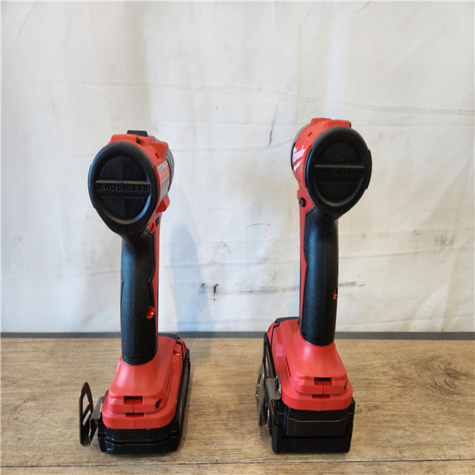 AS-IS- Milwaukee  18-Volt Lithium-Ion Brushless Cordless Compact Hammer Drill/Impact Combo Kit