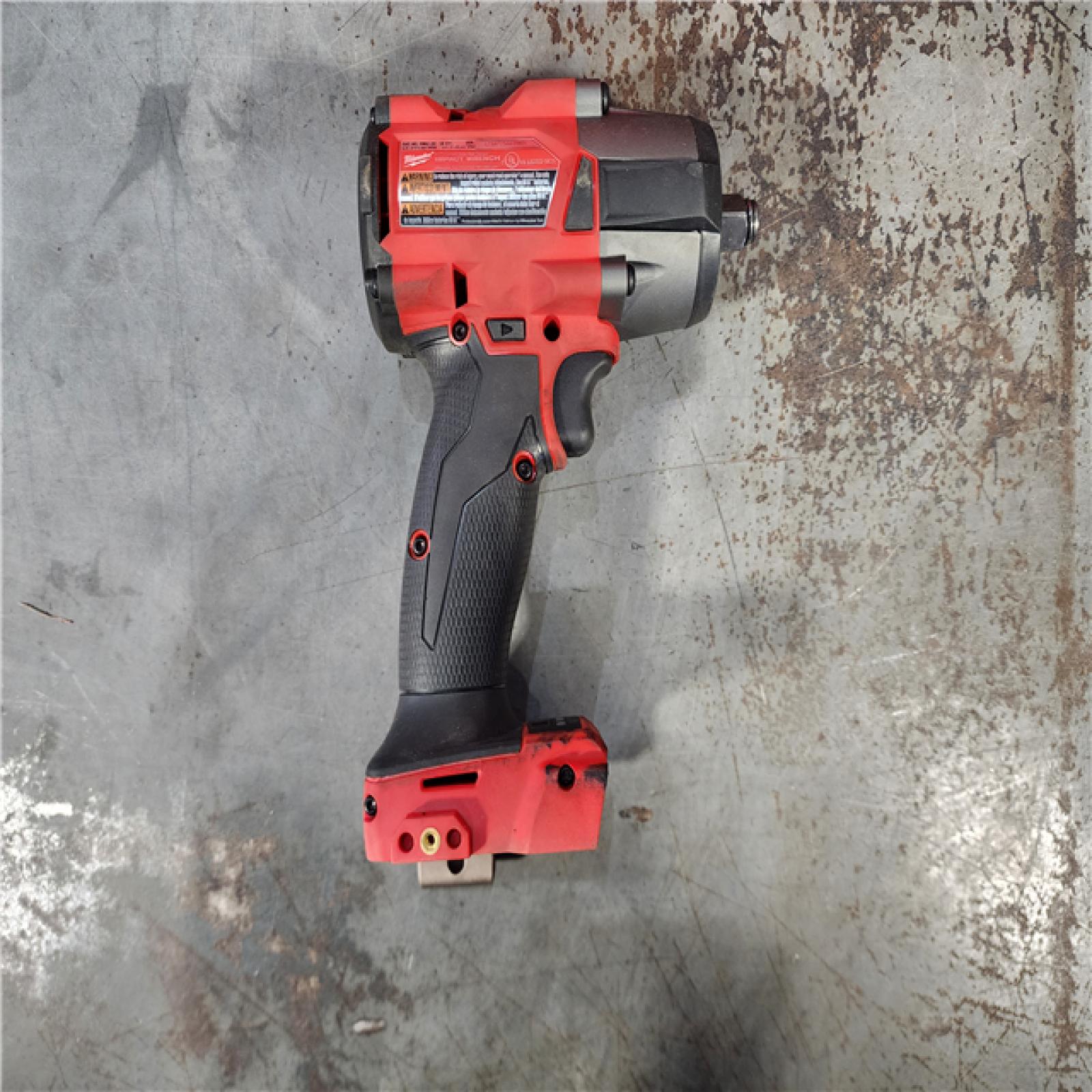 HOUSTON LOCATION - AS-IS Milwaukee M18 18V Fuel 1/2  Mid-Torque Impact Wrench Cordless Lithium-Ion Brushless with Friction Ring (TOOL ONLY)